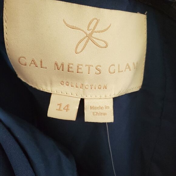 Gal Meets Glam The Tyler Dress in Navy - NWT sz US 14 - Picture 4 of 12